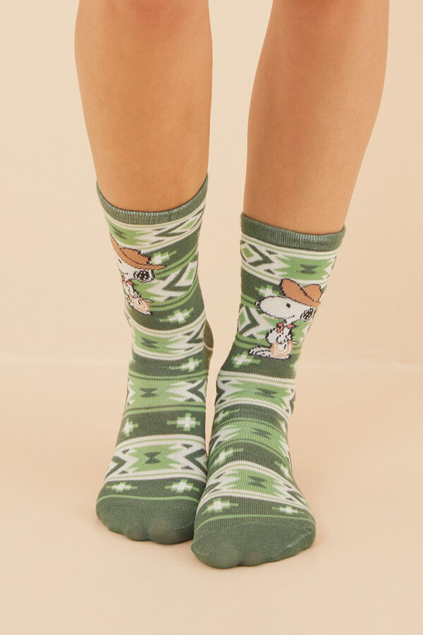 Women'secret Calcetines algod&oacute;n estampado Snoopy estampado