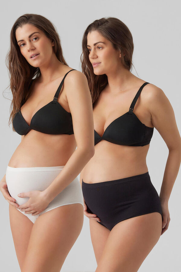 Mamalicious Pack de 2 panties de premamá negro