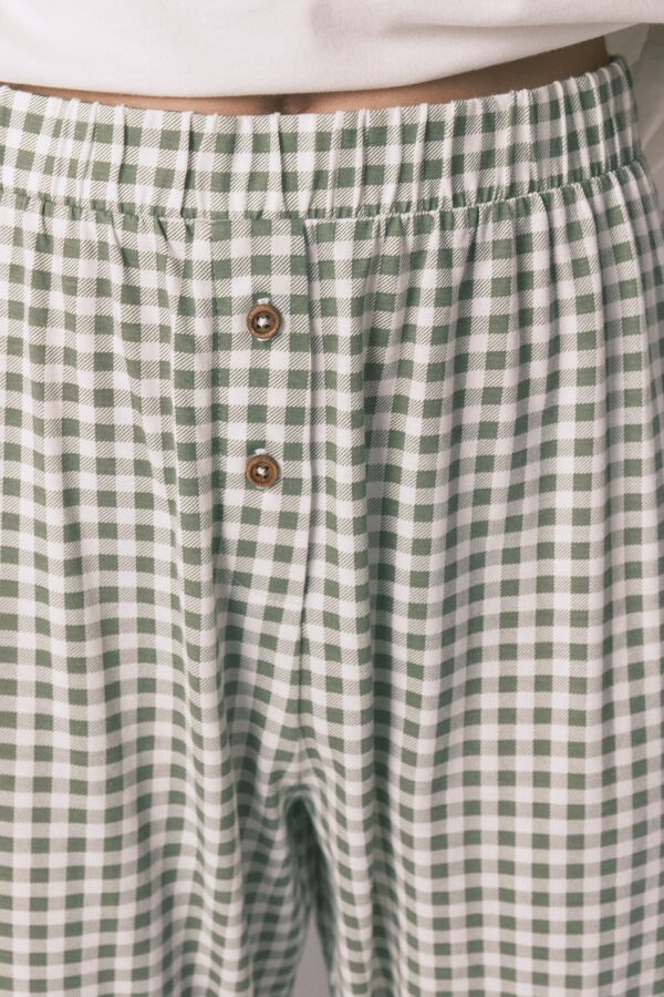 Women'secret Pijama larga Mafalda blanco 100% algodón marfil
