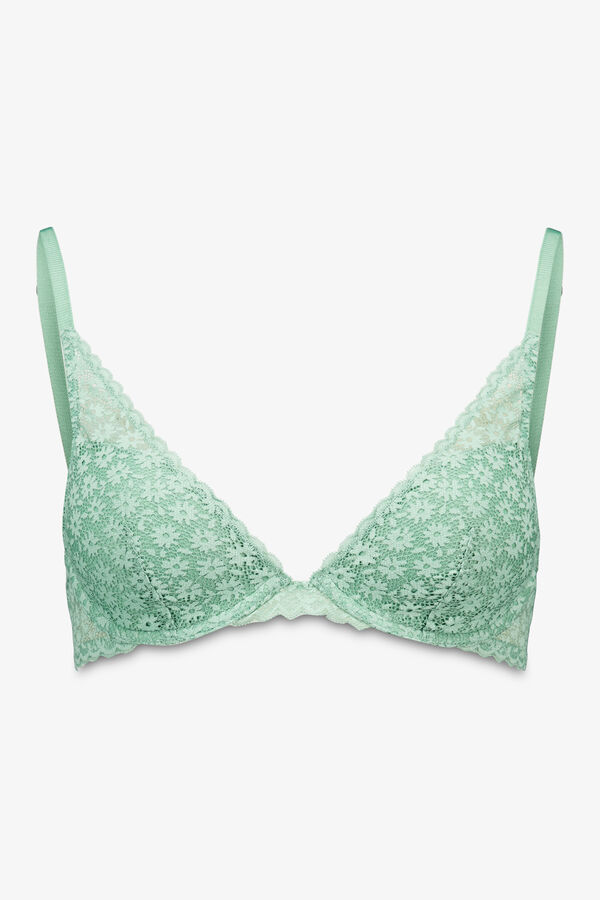 Women'secret BEAUTIFUL brasier de encaje de flores verde verde