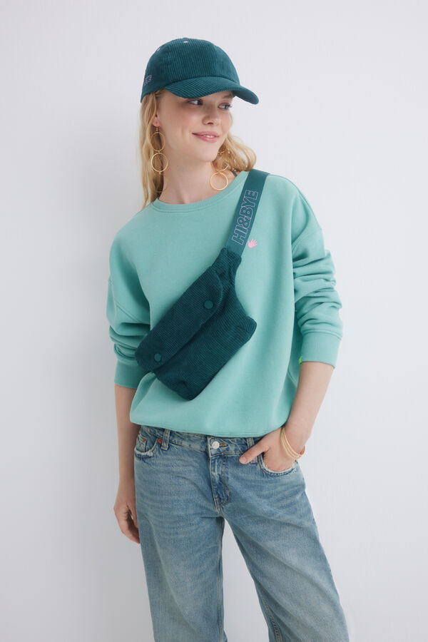 Womensecret Riñonera pana verde verde