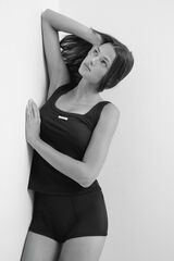 Women'secret Pijama corta de tirantes negra negro