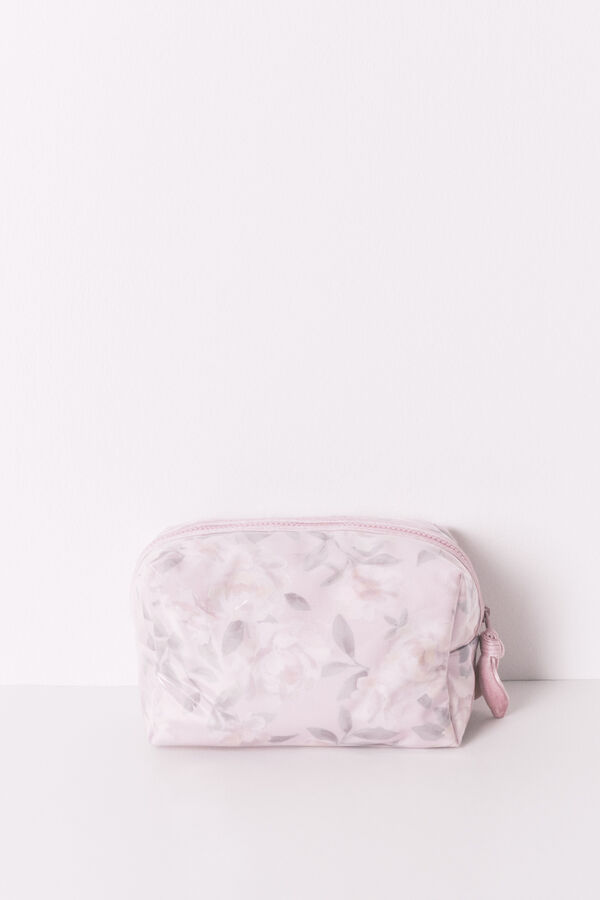 Womensecret Neceser con estampado de flores rosa mediano rosa