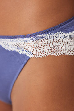 Womensecret Tanga rib azul azul