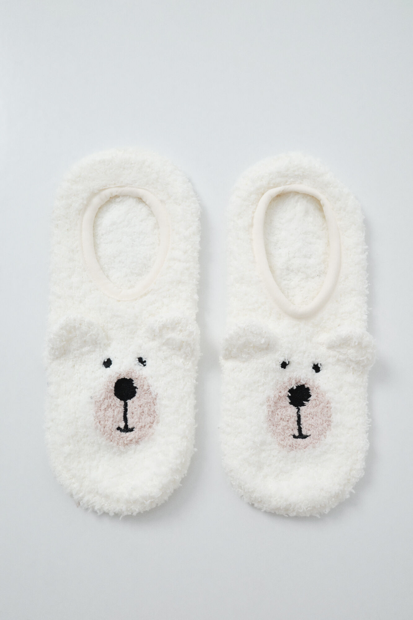 Women'secret Calcetines slip on oso blanco