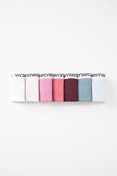 Womensecret Pack 7 tangas algodón logo blanco