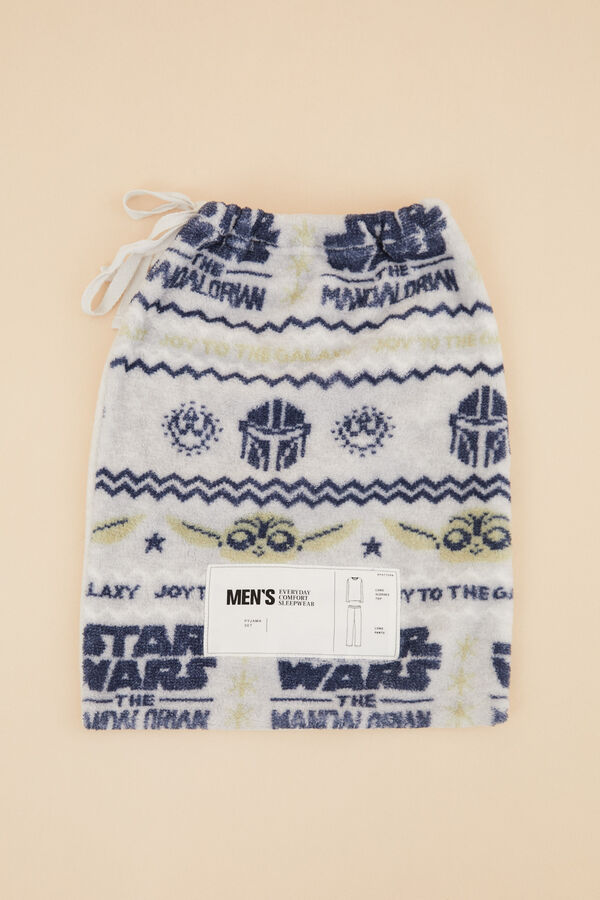 Womensecret Pijama larga hombre fleece Star Wars gris