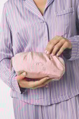 Women'secret Neceser con acolchado rosas y lentejuelas  morado/lila