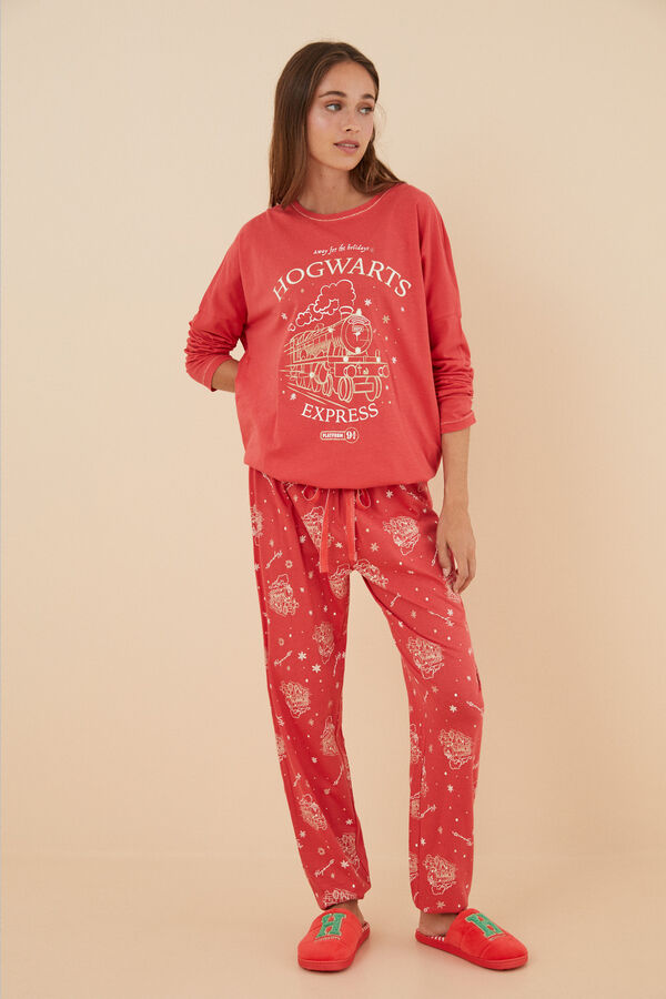 Womensecret Pijama 100% algodón tren Harry Potter rosa