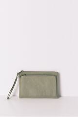 Women'secret Mini monedero de nailon verde kaki