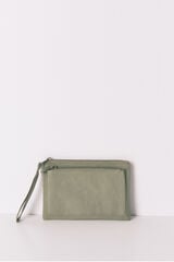 Women'secret Mini monedero de nailon verde kaki