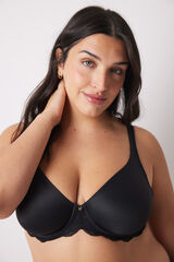 Womensecret REAL brasier reductor microfibra y encaje negro negro