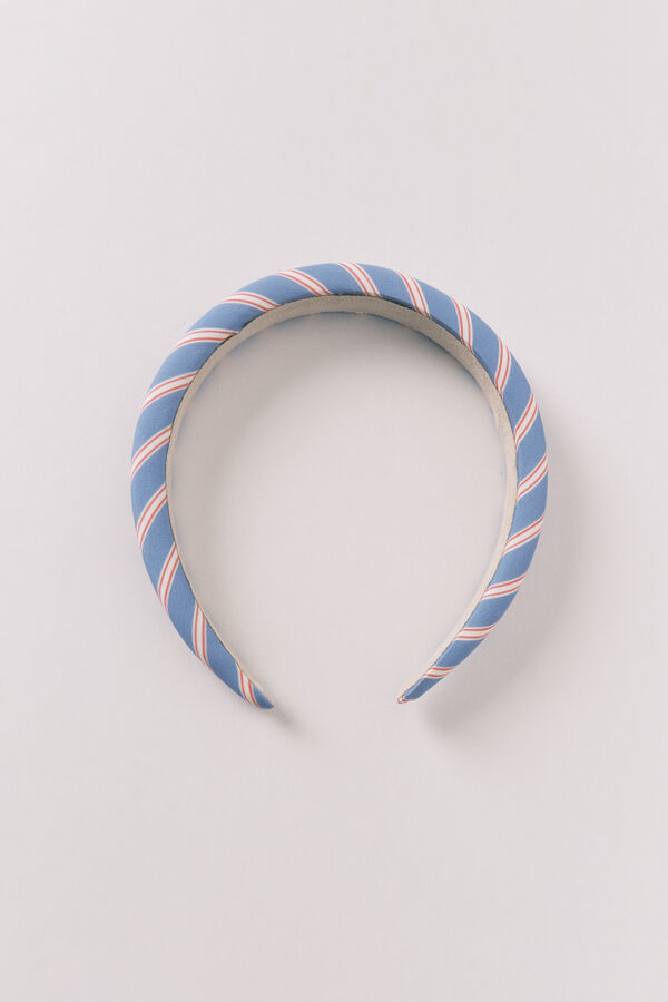 Women'secret Diadema con estampado a rayas azul" azul