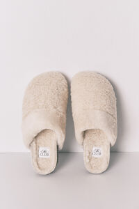 Women'secret Pantuflas para casa de borrego beige