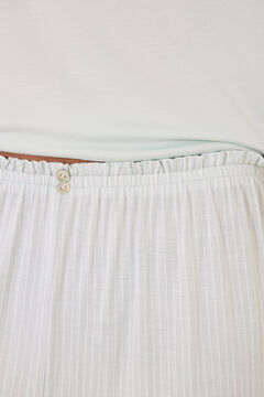 Womensecret Pijama capri de viscosa a rayas verde
