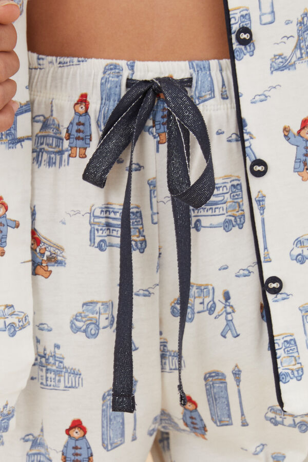 Womensecret Pijama camisera 100% algodón Paddington blanco