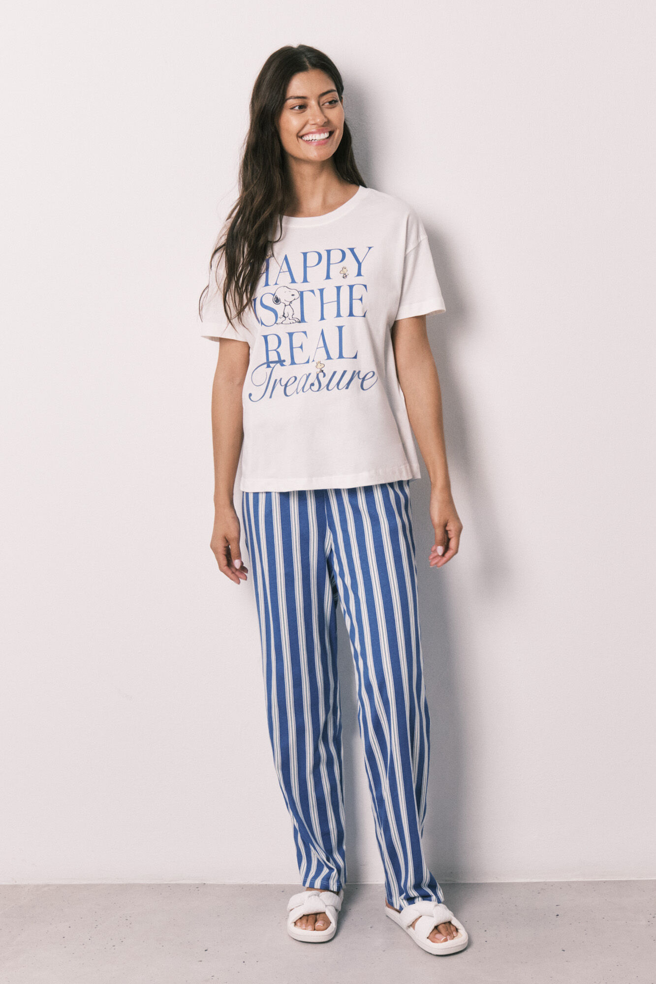 Women'secret Pijama corta manga corta de algod&oacute;n Snoopy Happy