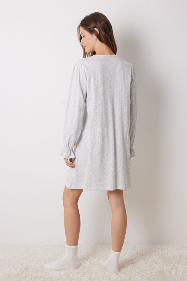 Womensecret Camisón corto 100% algodón paisley blanco