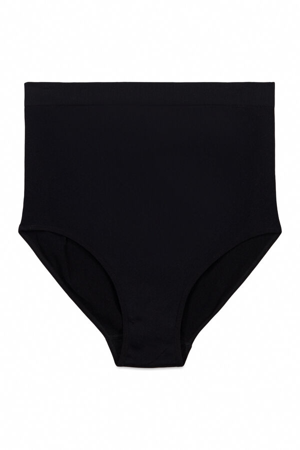 Women'secret Panty maternity de tiro alto negro negro