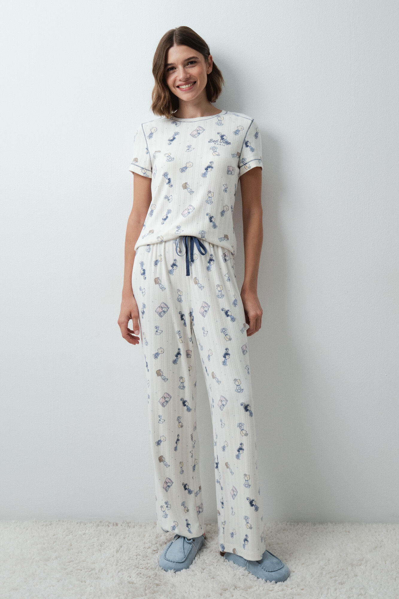 Women'secret Pijama estampada Peanuts manga corta
