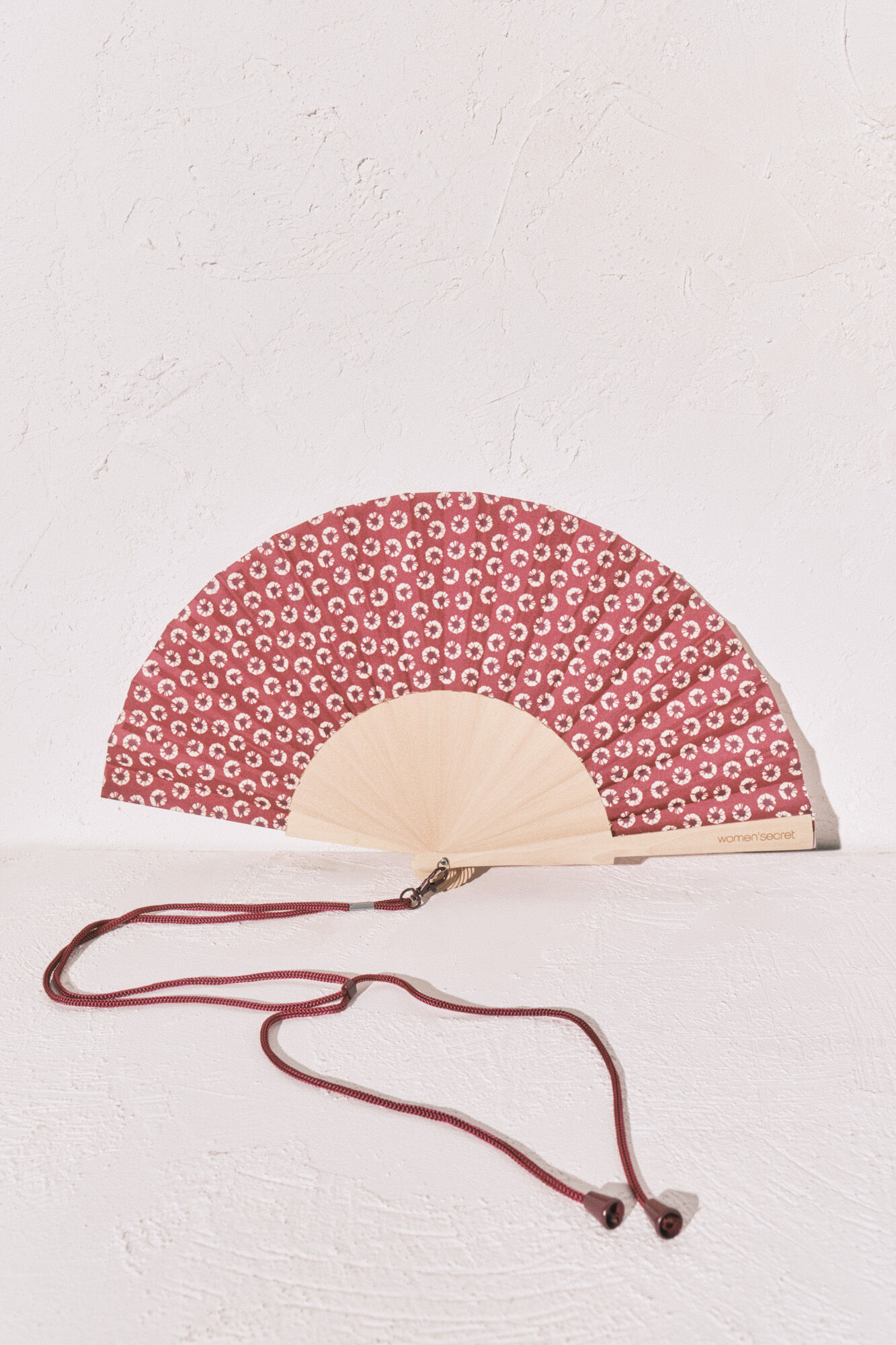 Women'secret Abanico estampado bicolor granate