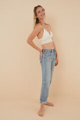 Womensecret Bralette encaje beige marfil