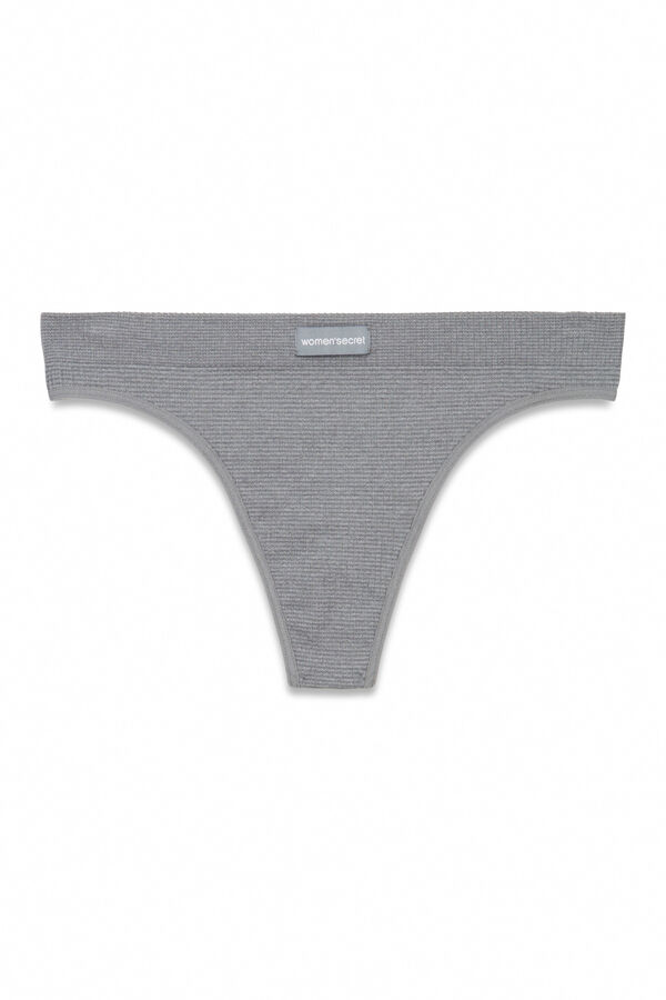 Women'secret Tanga sin costuras panty claro gris