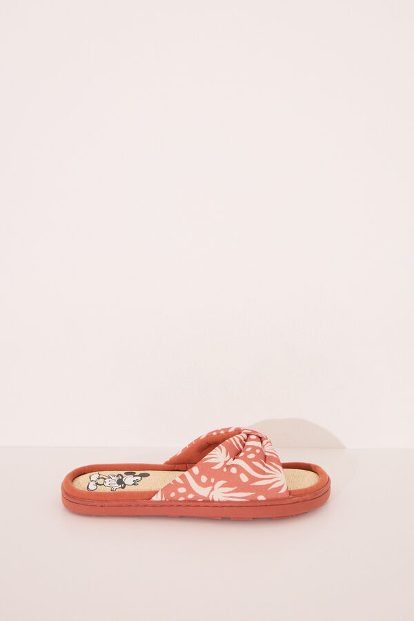 Womensecret Pantuflas para casa con estampado de Mickey Mouse naranja