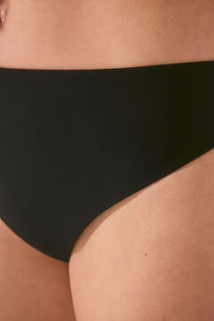 Womensecret Panty de bikini moldeador de cintura alta negra negro