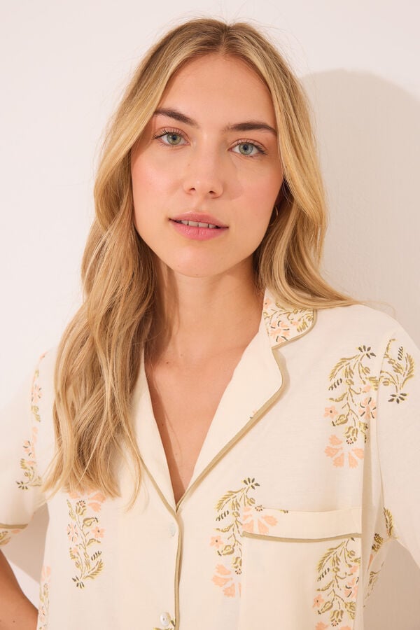 Womensecret pijama larga marfil