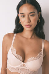 Women'secret GORGEOUS brasier push-up de encaje rosa rosa