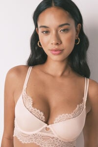 Womensecret GORGEOUS brasier push-up de encaje rosa rosa