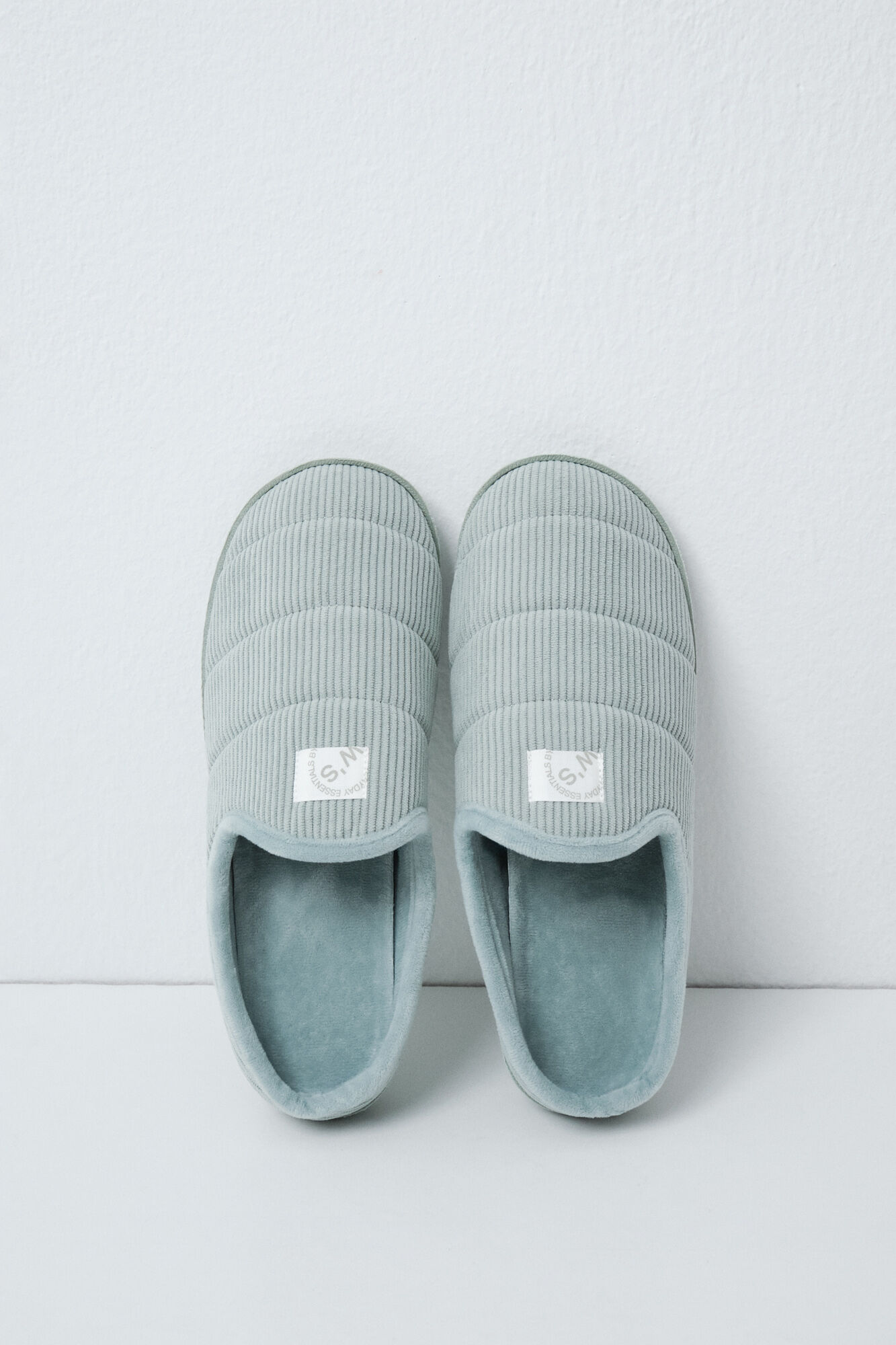 Women'secret Zapatillas de casa de suela acolchada verde