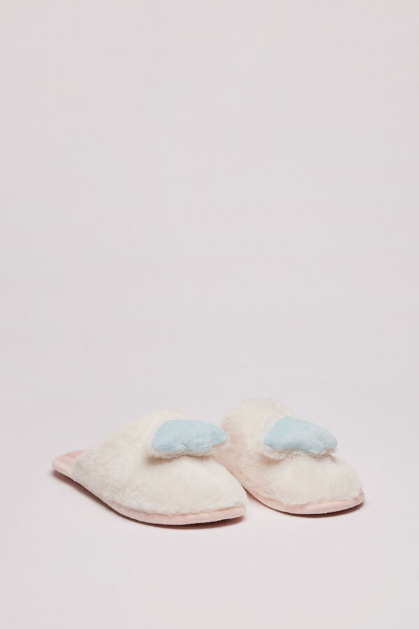 Womensecret Pantuflas casa pelo nube marfil
