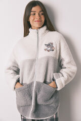 Women'secret Bata midi tejido borreguito lurex Stitch marfil