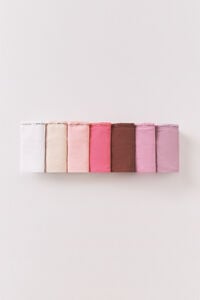 Women'secret Pack 7 panties cl&aacute;sicas de algod&oacute;n rosa