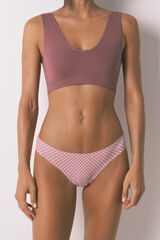 Women'secret Panty brasile&ntilde;o de microfibra con estampado multicolor multicolor