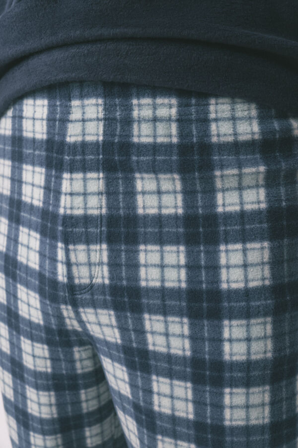 Women'secret Pijama larga de forro polar de los Muppet azules para hombre azul