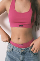 HI&BYE Brasier deportivo sin costura rosa fucsia