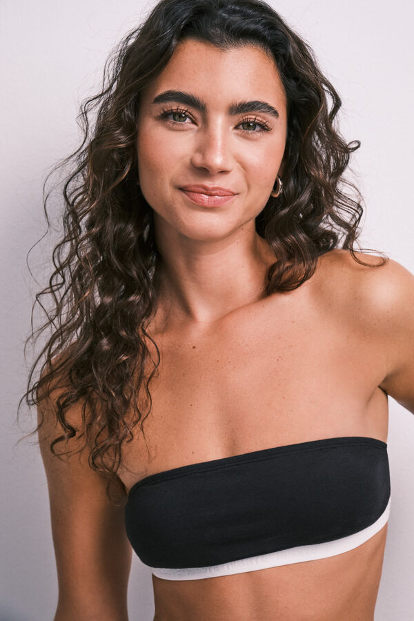 HI&BYE Brasier top bandeau negro negro
