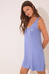 Womensecret Camisón de tirantes azules de Snoopy azul