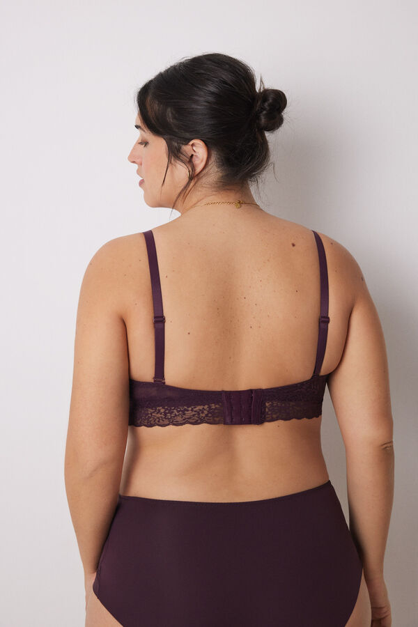 Womensecret BEAUTIFUL brasier clásico relleno encaje burdeos morado/lila
