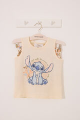 Womensecret Pijama corta infantil de Lilo&Stitch marfil