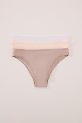 Women'secret Pack de 3 panties brasileñas de microfibra  blanco