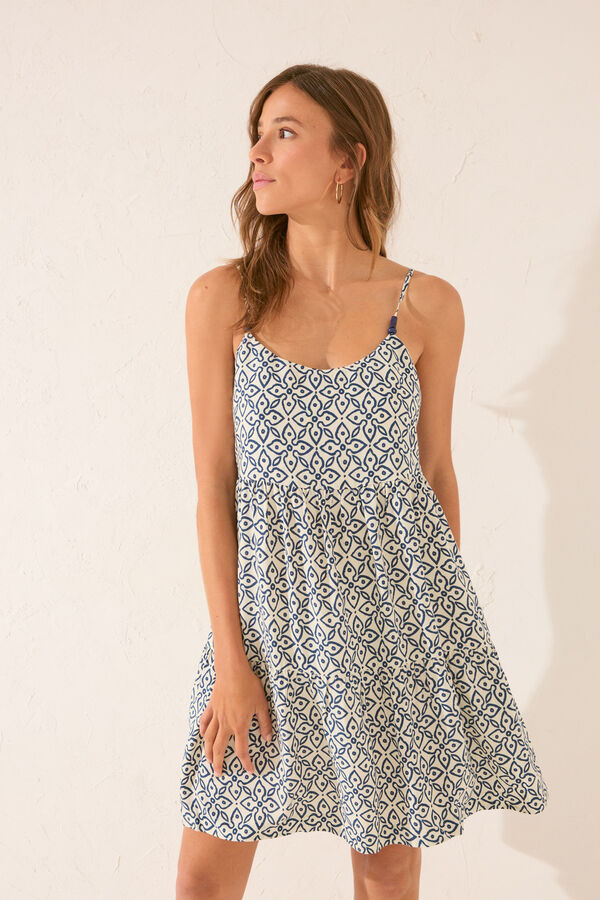 Womensecret Vestido con tirantes estampado estampado