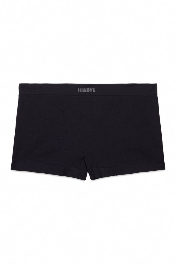 Womensecret Panty bóxer negra sin costuras negro