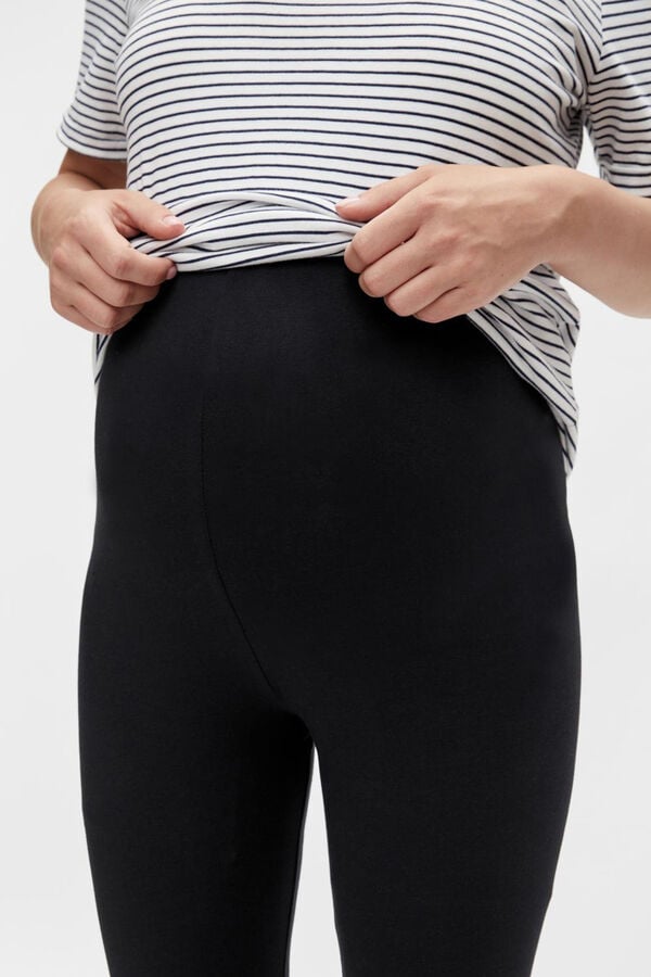Mamalicious Pack de 2 pantalón legging largos de premamá negro
