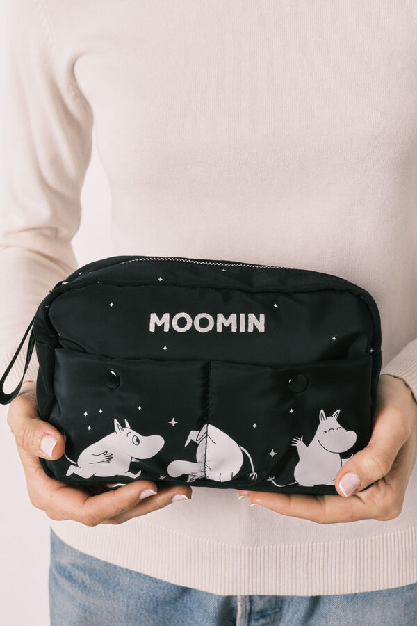 Women'secret Neceser mediano de nylon negro Moomin negro
