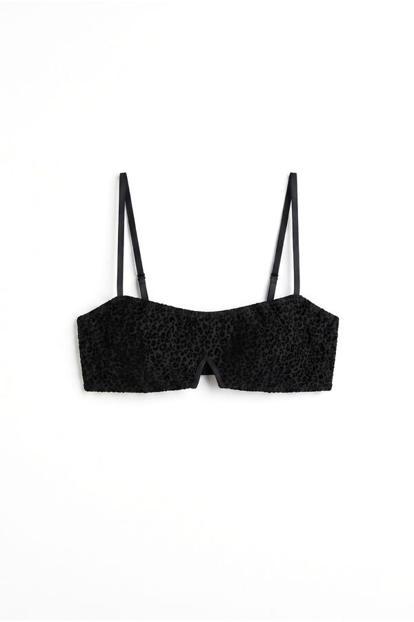 Women'secret Brasier top horizontal animal print negro