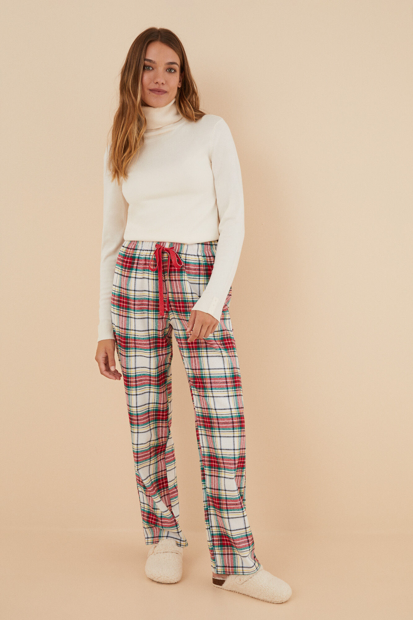 Pantalon pijama cuadros 100 algodon rojo Ropa de dormir y homewear de mujer WomenSecret MX